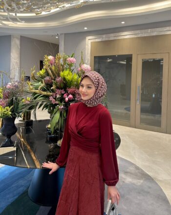 Drape Büzgülü Bluz Bordo